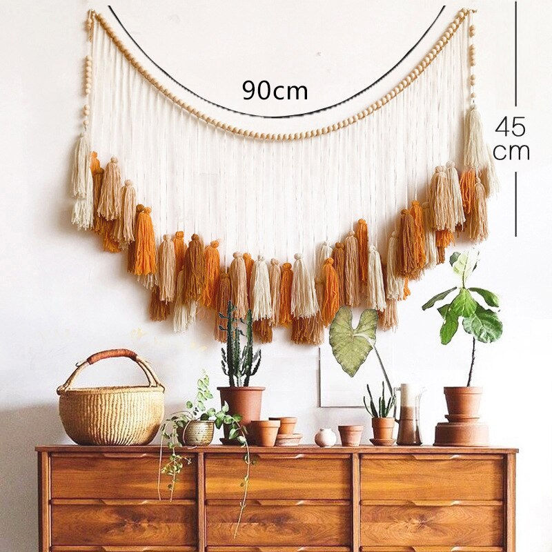 Thumbnail: Wall Decor Tapestry Pastoral Curtain Woven  Livingroom Ins Photo Background