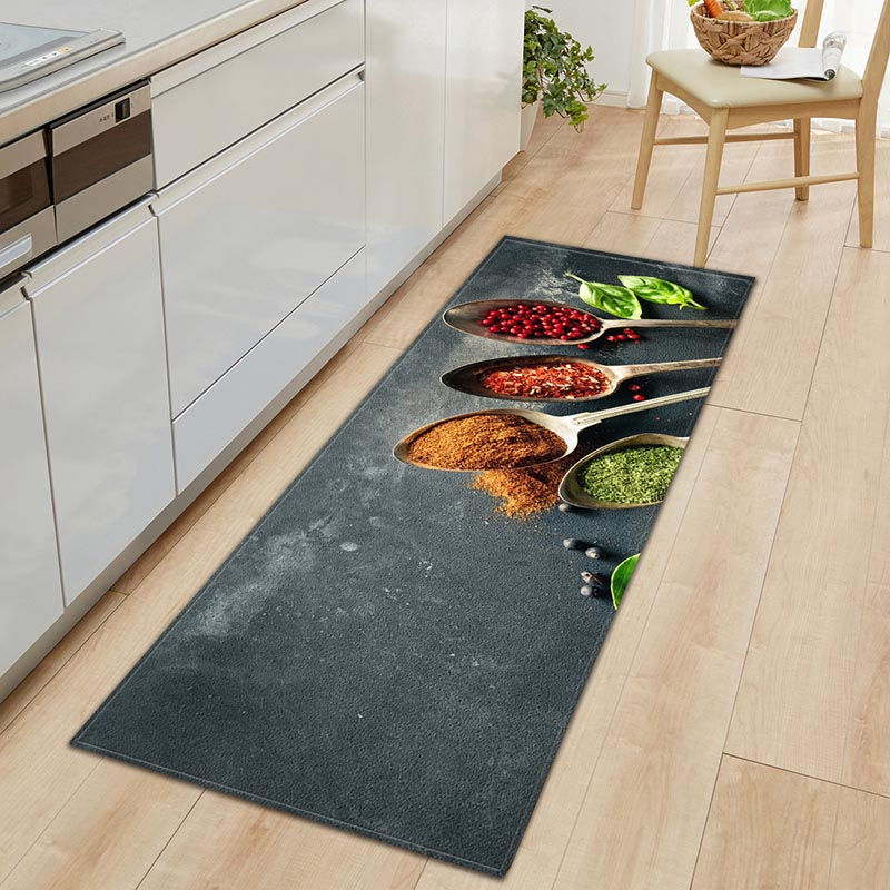 Thumbnail: Long Strip Entrance Doormat Household Tableware Anti-slip Kitchen Mat 