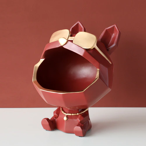 Thumbnail: Cool Dog Figurine Big Mouth Dog  Storage Box Home Decoration Ornamental Resin