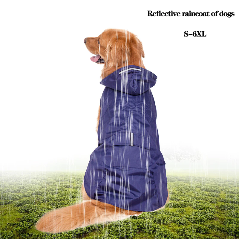 Thumbnail: Dog Raincoat Reflective Dogs Rain Coat For Small Large Dogs Waterproof Clothes 