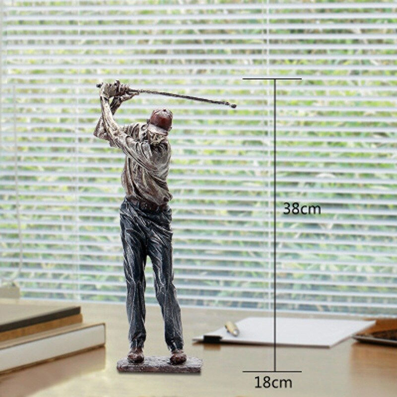 Thumbnail: Retro Golf Statue Resin Vintage Golfer Figurines  Souvnir Sport New Year Gifts