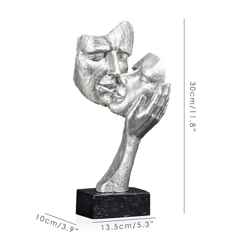 Thumbnail: Abstract Character Art Collectible Sculpture Resin Thinker Figurine Face Statue 