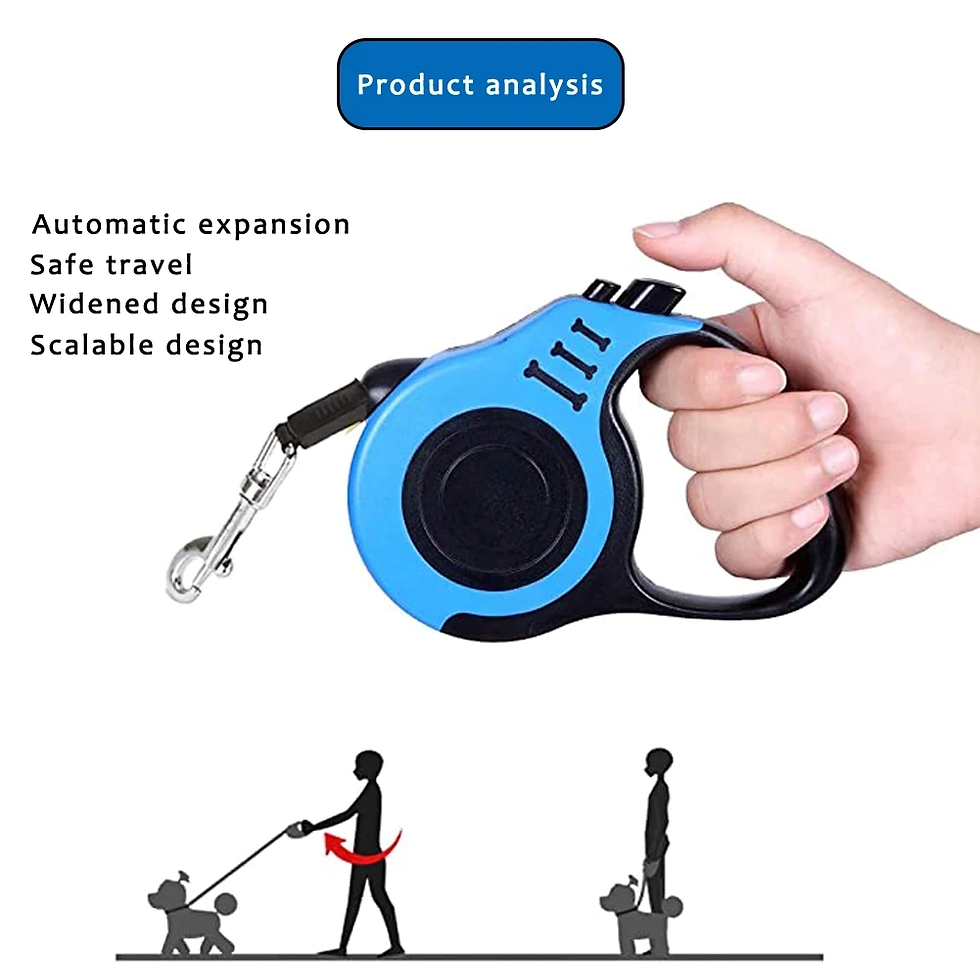 Thumbnail: 3M Retractable Dog Leash Automatic Nylon Traction Rope Belt Pets Walking Leashes