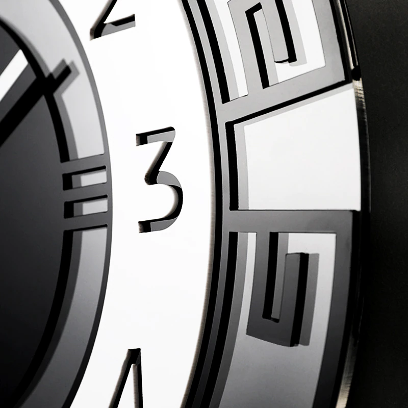 Thumbnail: MEISD Hanging Clock Wall Vintage Large Watch 35CM Black Horloge Mirror 