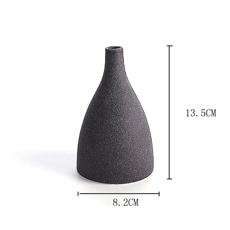 Thumbnail: Nordic Modern Ceramic Frosted Vase Crafts Plain Pottery Flower Pots Art