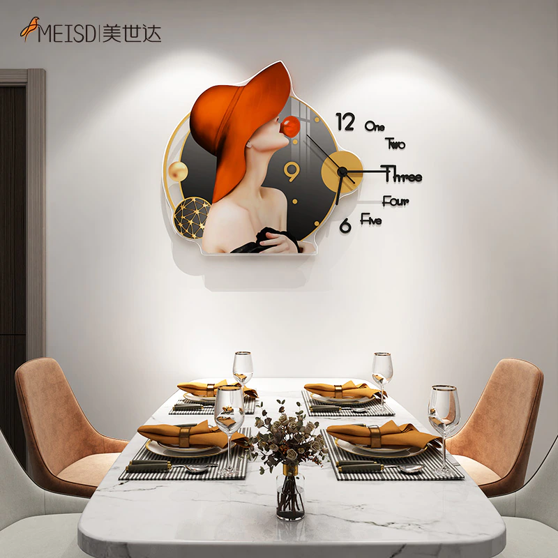Thumbnail: MEISD Modern Wall Clock Quartz Watch Mechanism Sticker Kitchen Decor Horloge