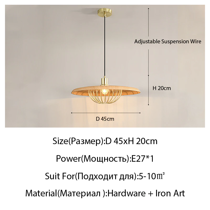 Thumbnail: Walnut color  restaurant bar chandelier designer creative Japanese chandelier