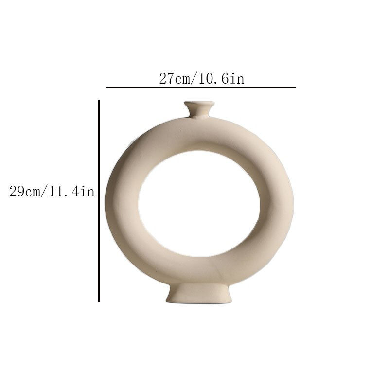 Thumbnail: Ceramic Plain Embryo Vase Nordic Simple Flower Pot 
