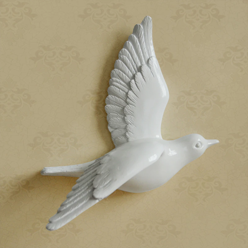 Thumbnail: Resin Birds Creative For Wall 3d Sticker Living Room Animal Figurine