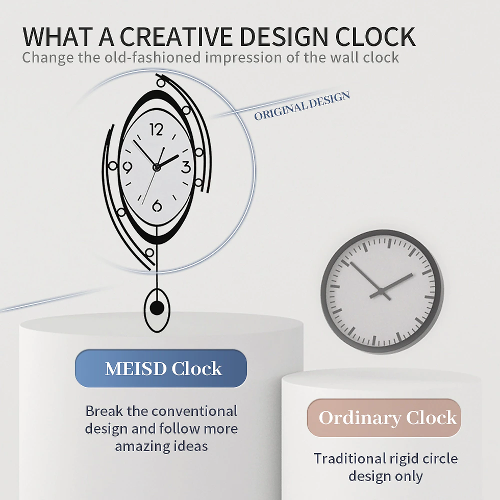 Thumbnail: Decorative Wall Clock Pendulum Modern Design  Decoration Home Quartz 