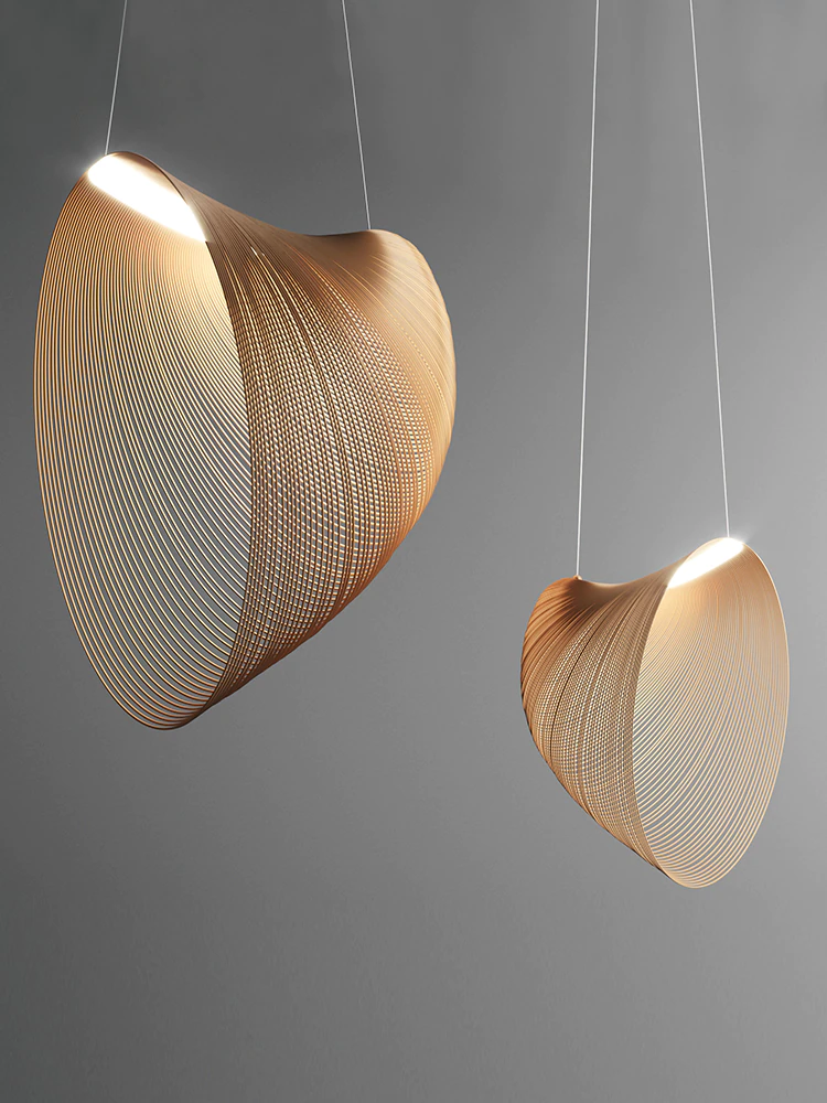 Minimalist living room dining Room coffee shop Wooden LED Lamp Chandelier