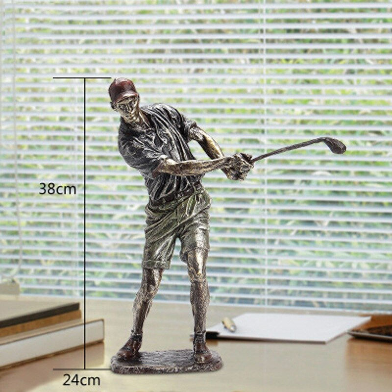 Thumbnail: Retro Golf Statue Resin Vintage Golfer Figurines  Souvnir Sport New Year Gifts