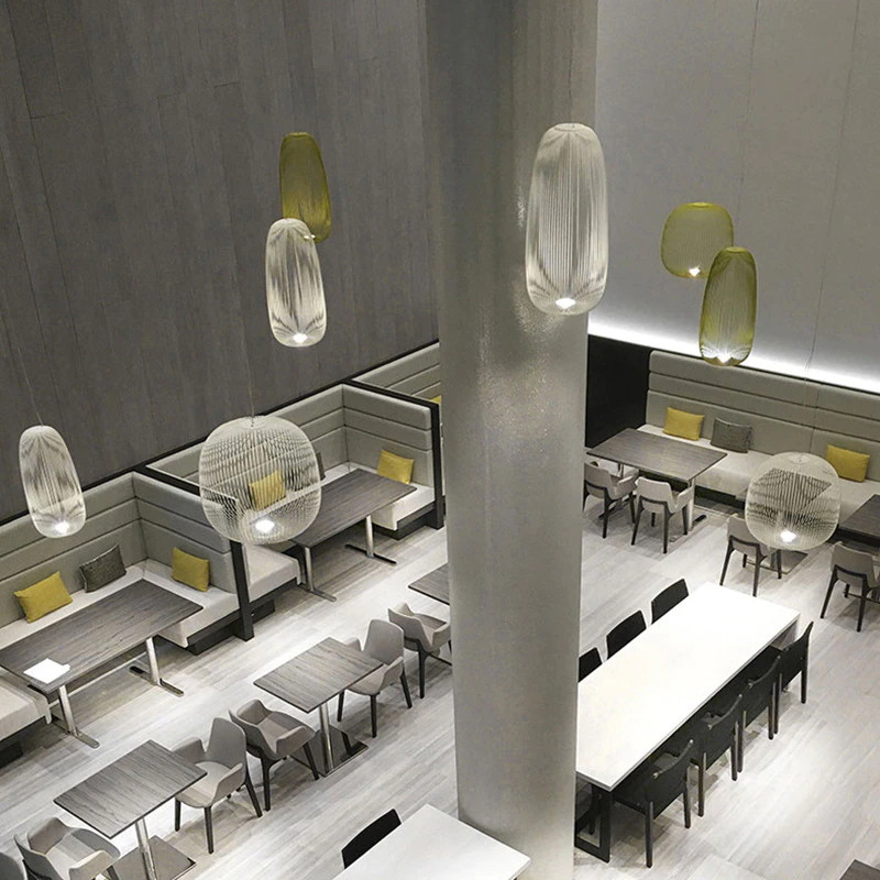 Thumbnail: Modern Remote  Spokes LED Pendant Lights ndustrial style Bird Cage Chandeliers 