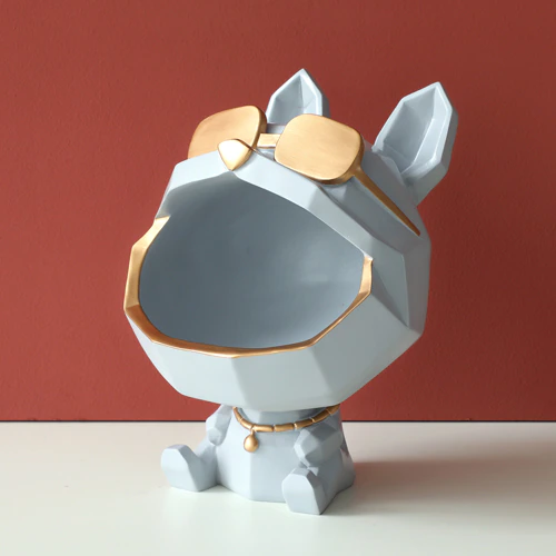 Thumbnail: Cool Dog Figurine Big Mouth Dog  Storage Box Home Decoration Ornamental Resin
