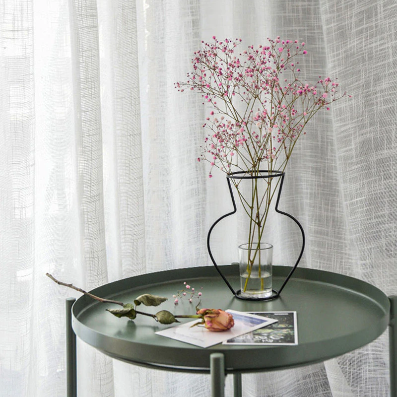 Thumbnail: Retro Iron Line Flowers Vases Metal Plant Holder Nordic Styles 
