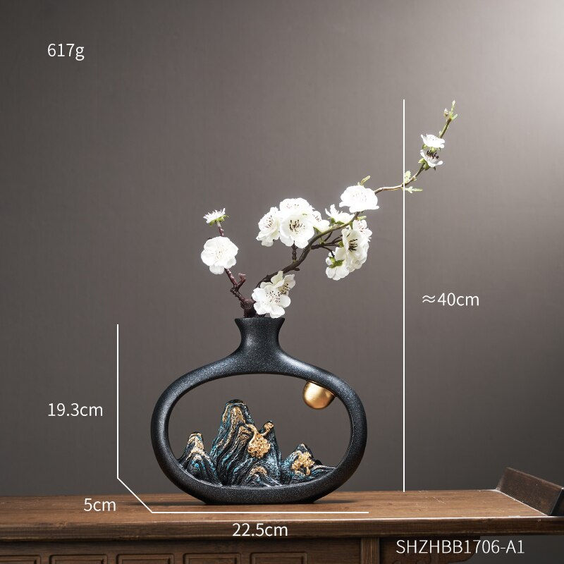 Thumbnail: Japanese style wealth vase vintage Chinese feng shui vase