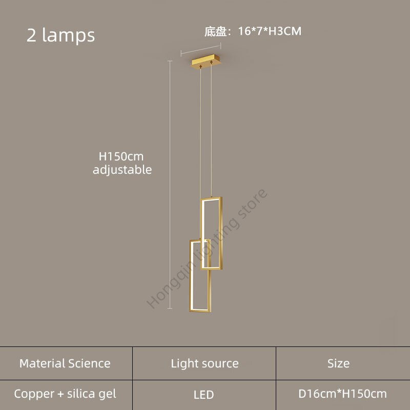 Thumbnail:  modern chandelier led all copper box lamp   designer Chandelier pendant
