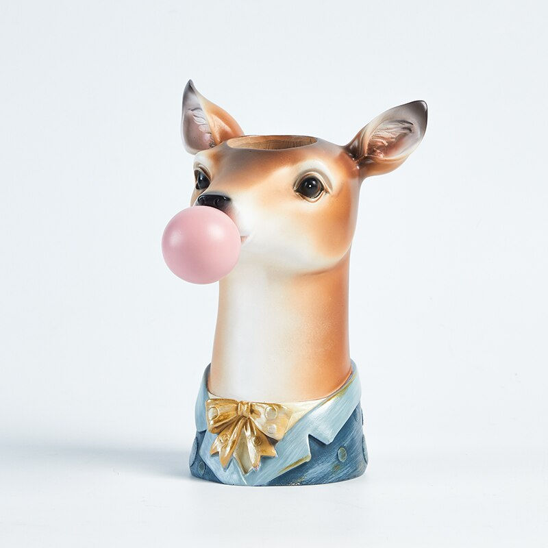 Thumbnail: ARTLOVIN Bubble Gum Girl Flower Vase Resin Artificial  Flower Pot