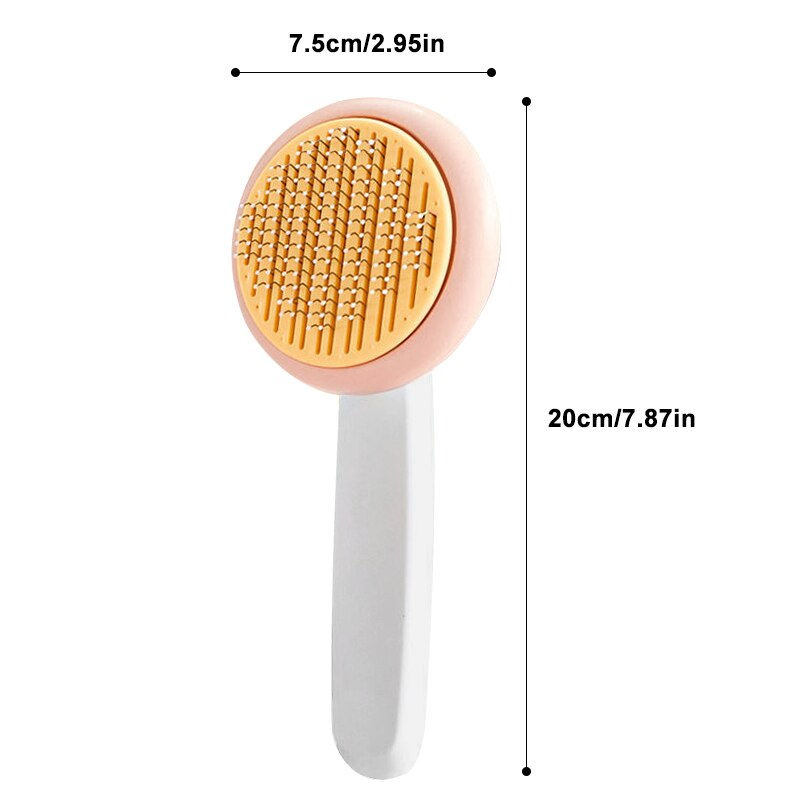 Thumbnail: Pet Cat Comb Brush Self Cleaning for Dog Cat Hair Removes Pet Hair Massages