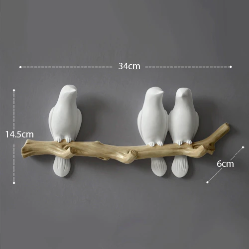 Thumbnail: Wall Decorations Home Accessories Living Room Hanger Resin Bird hanger key