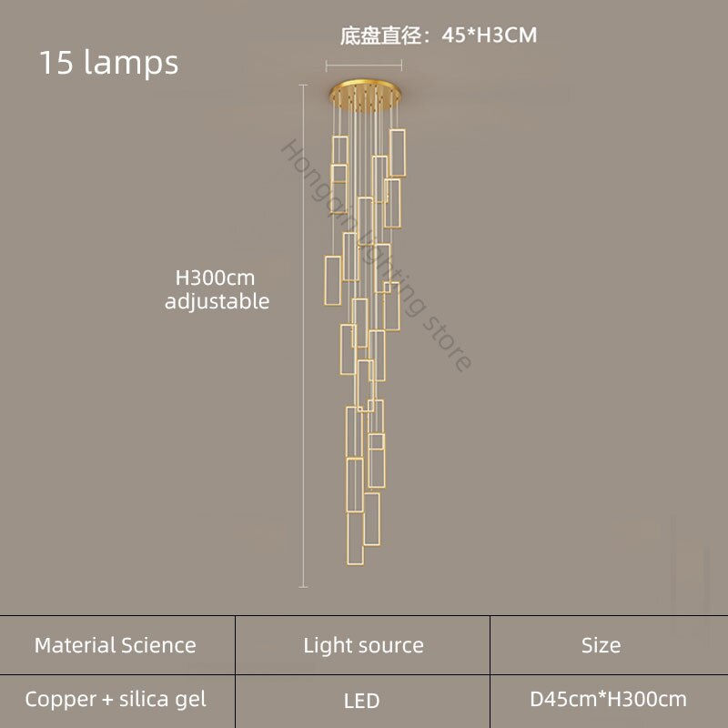 Thumbnail:  modern chandelier led all copper box lamp   designer Chandelier pendant