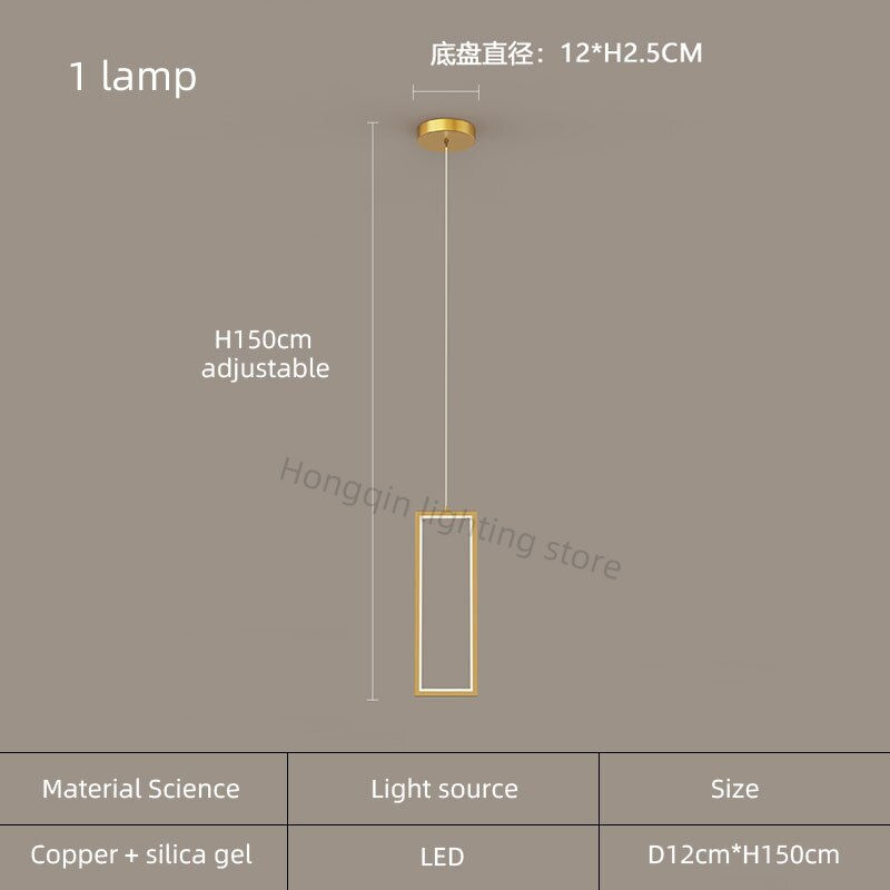Thumbnail:  modern chandelier led all copper box lamp   designer Chandelier pendant