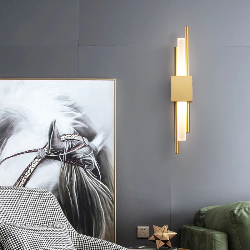 Modern fashion American European-style metal acrylic tube LED wall lamp