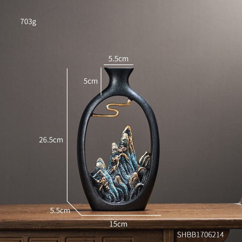Thumbnail: Japanese style wealth vase vintage Chinese feng shui vase