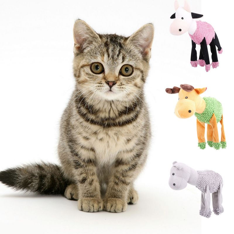 Thumbnail: Pet Toys with Squeaker Plush Donkey Dog Chew Toy 