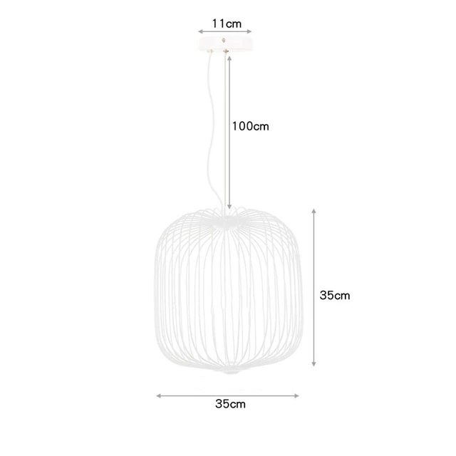 Thumbnail: Modern Remote  Spokes LED Pendant Lights ndustrial style Bird Cage Chandeliers 
