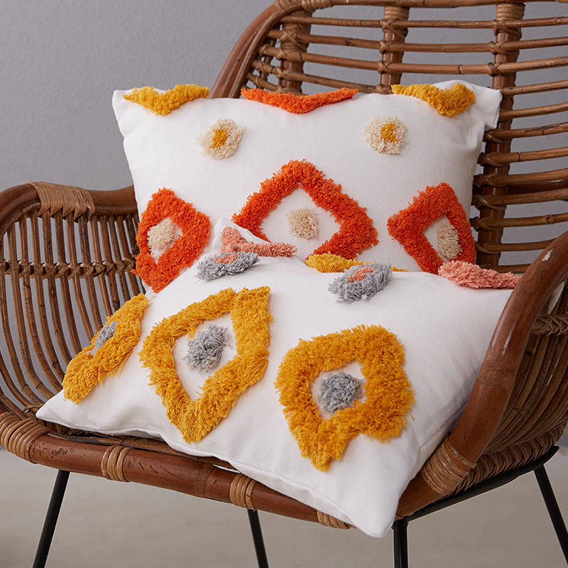 Moroccan Geometric Sofa Pillowcase Bedside Cushion Cover Embroidered Pillowcase