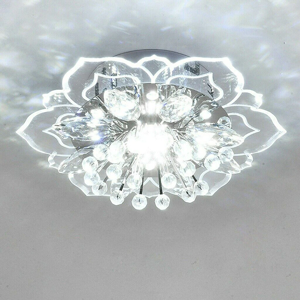 Thumbnail: 9W LED Crystal Chandelier Pendant  Lamp Interior Hallway Bedroom Decoration 