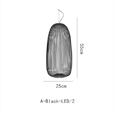 Thumbnail: Modern Remote  Spokes LED Pendant Lights ndustrial style Bird Cage Chandeliers 
