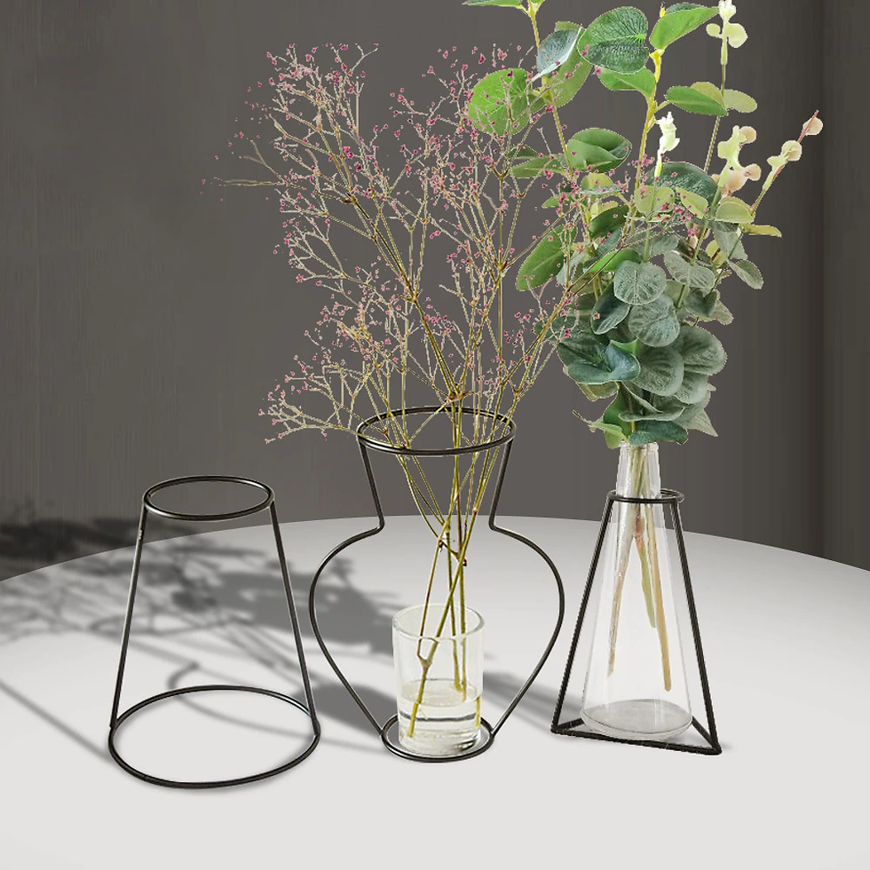 Thumbnail: Retro Iron Line Flowers Vases Metal Plant Holder Nordic Styles 