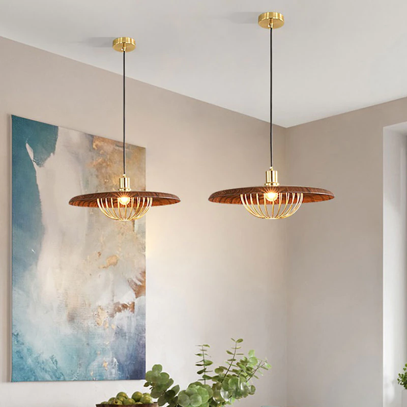 Thumbnail: Walnut color  restaurant bar chandelier designer creative Japanese chandelier