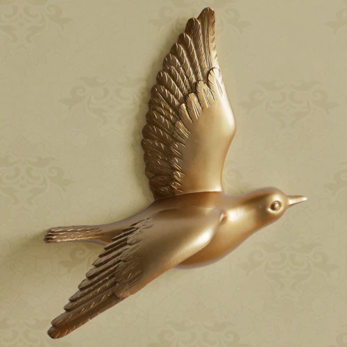 Thumbnail: Resin Birds Creative For Wall 3d Sticker Living Room Animal Figurine