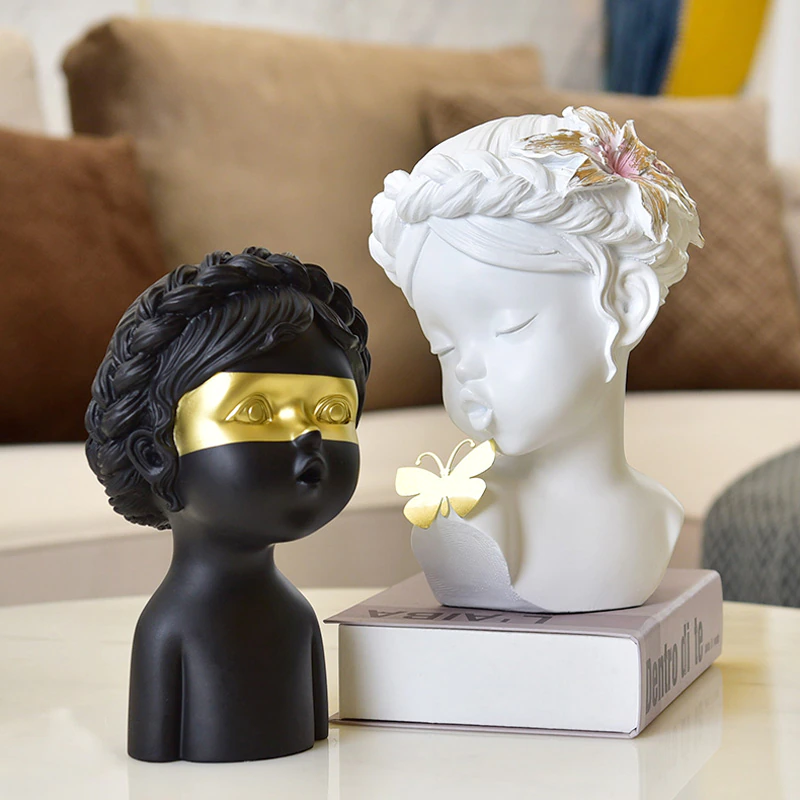 Thumbnail: Nordic Butterfly Statue Baby Angel Sculpture Resin Modern Urban Crafts