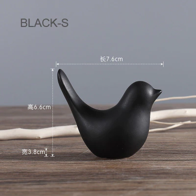 Thumbnail: Nordic Creative White Ceramic Bird Figurines  Accessories Party Crafts