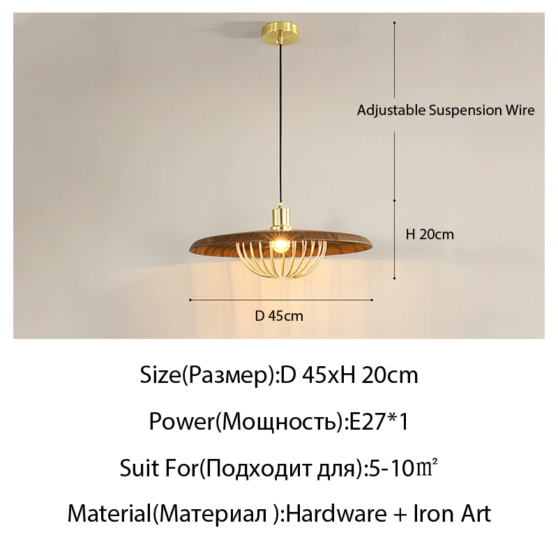 Thumbnail: Walnut color  restaurant bar chandelier designer creative Japanese chandelier