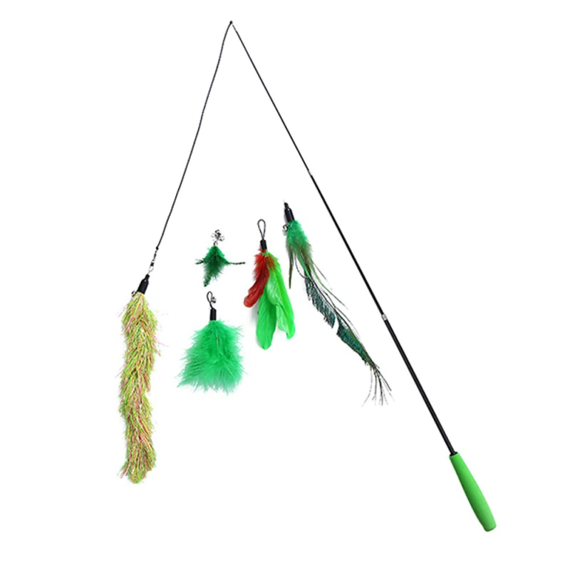 Thumbnail: Interactive Cat Toy Funny Simulation Feather Bird with Bell Cat Stick Toy