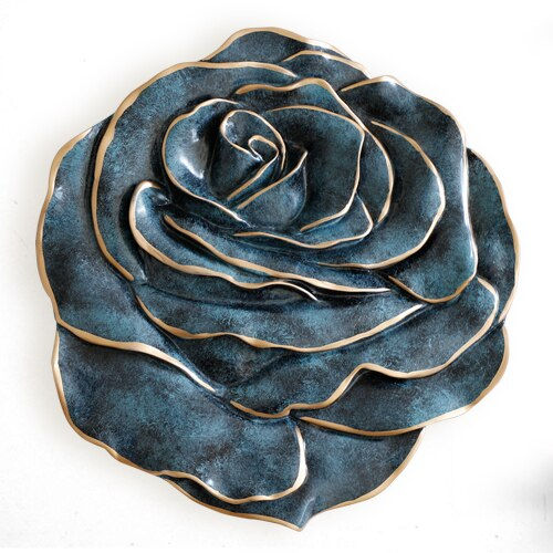 Thumbnail: 3d Wall Stickers Resin Rose Flower Mural Craft for Wall Living Room Bedroom
