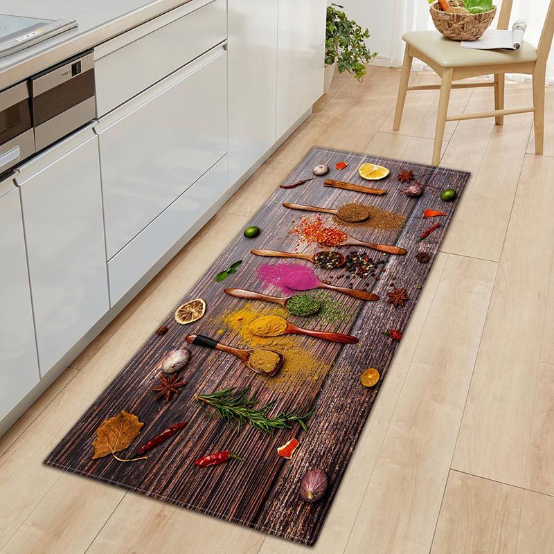 Thumbnail: Long Strip Entrance Doormat Household Tableware Anti-slip Kitchen Mat 