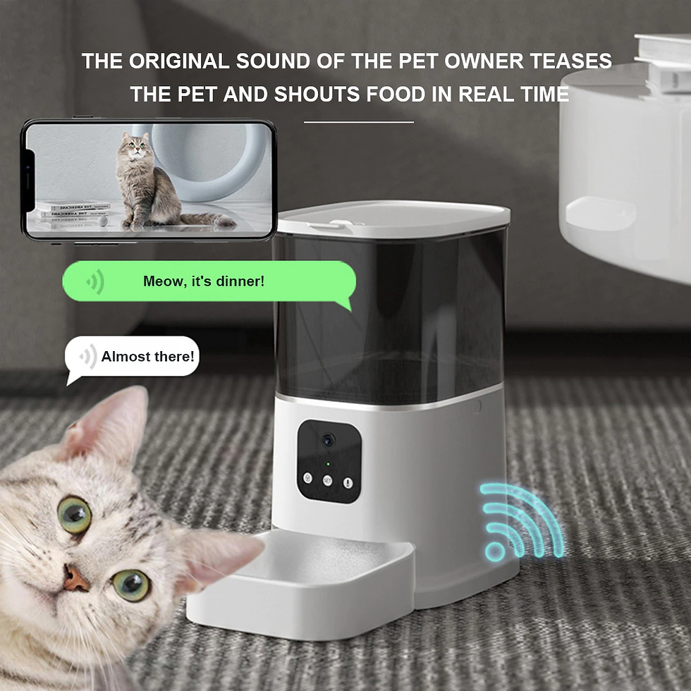 Thumbnail: Digital Timed Smart Pet Automatic Feeder  WiFi Remote Control Dispenser Dog Cat 