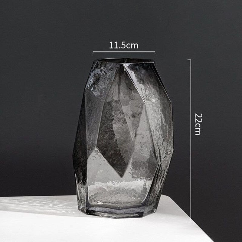 Thumbnail: Modern Minimalist Nordic Geometric Silver Glass Vase Light 