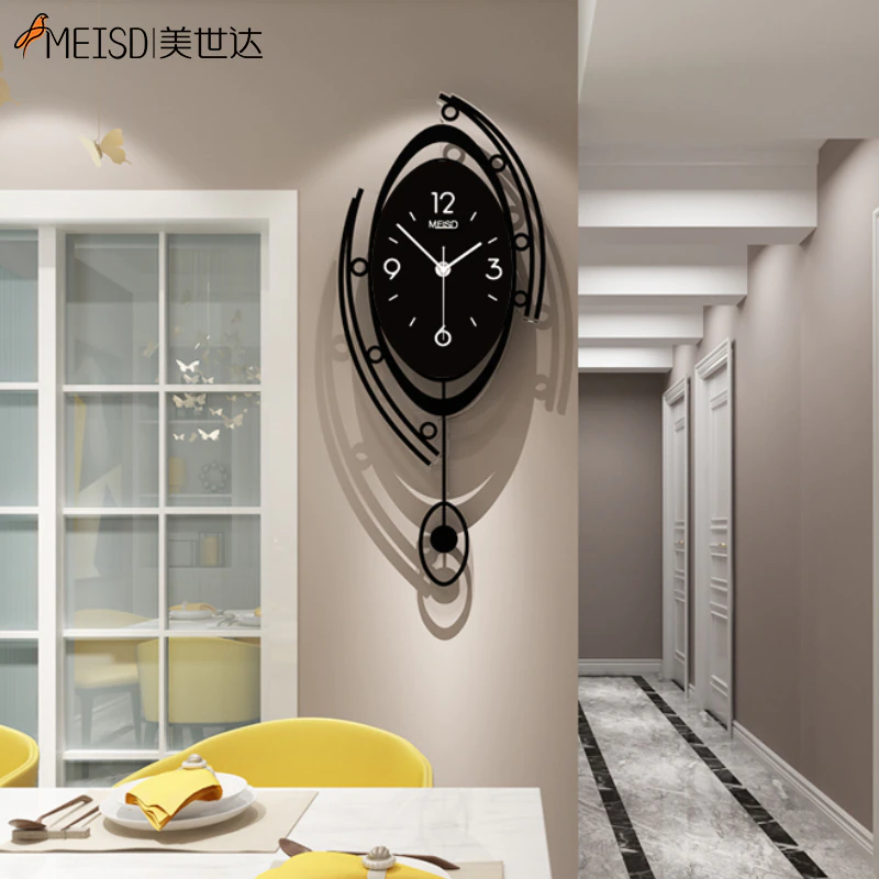 Thumbnail: Decorative Wall Clock Pendulum Modern Design  Decoration Home Quartz 