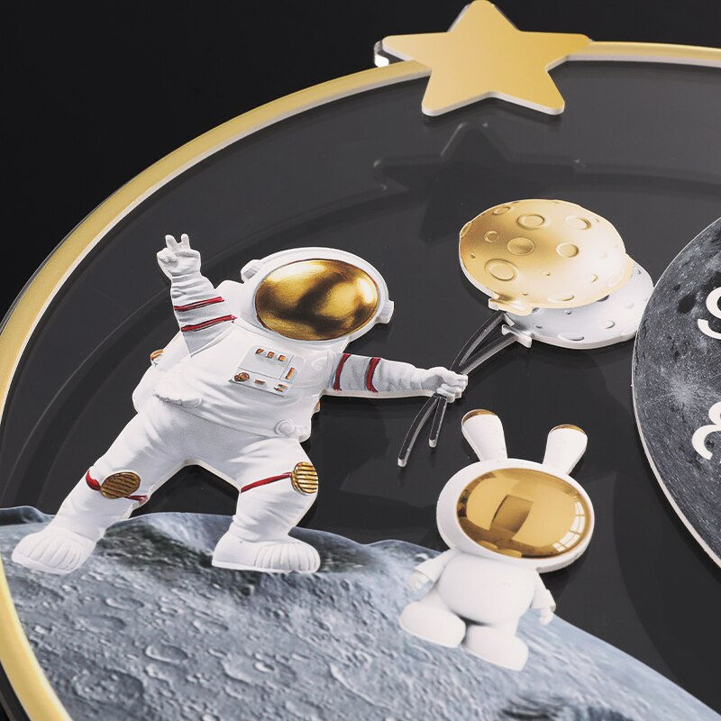 Thumbnail: Creative Wall Clock 3D Astronaut Decoration Clock