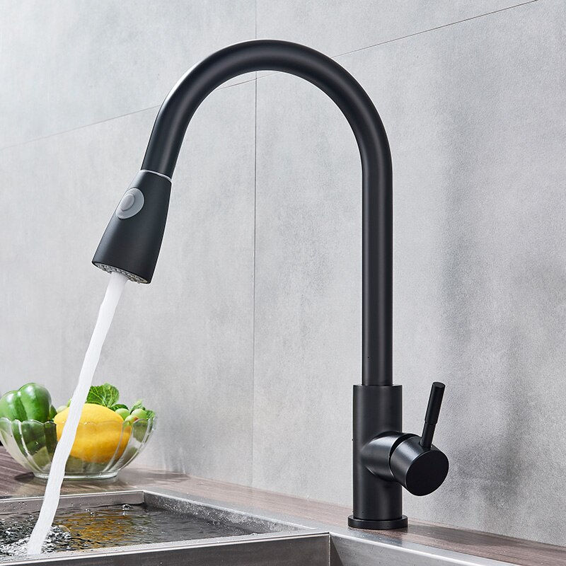 Thumbnail: Uythner Modern Faucet Luxury Brass Gold Kitchen Faucet Rotatable Mixer Tap