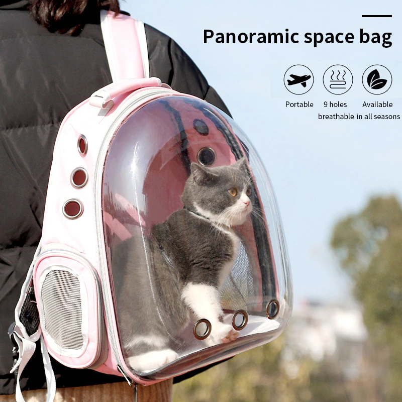 Cat Carrier Bag Breathable Small Dog Cat Backpack Carrier Travel Outdoor