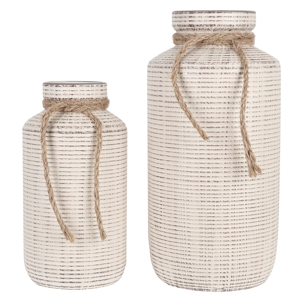 Thumbnail: TERESA'S COLLECTIONS Modern Ceramic Vase Beige Glazed Flower Vases 