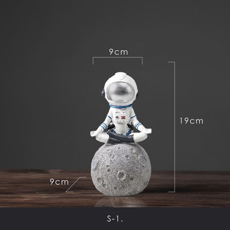 Thumbnail: ARTLOVIN Resin Space Dog Figurines Modern Animal Astronaut Statue 